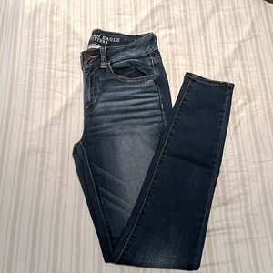High Rise American Eagle Jeans, skinny jeans, size 2, super stretch